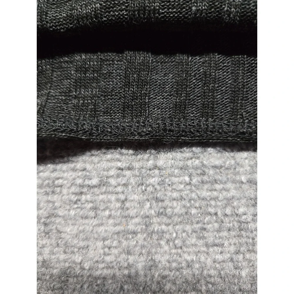 New Directions Sweater Womens M Black Funnel Neck Long Sleeve Knit Pullover New